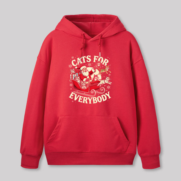 Christmas Cat Santa Cat Lover Geek Hoodie