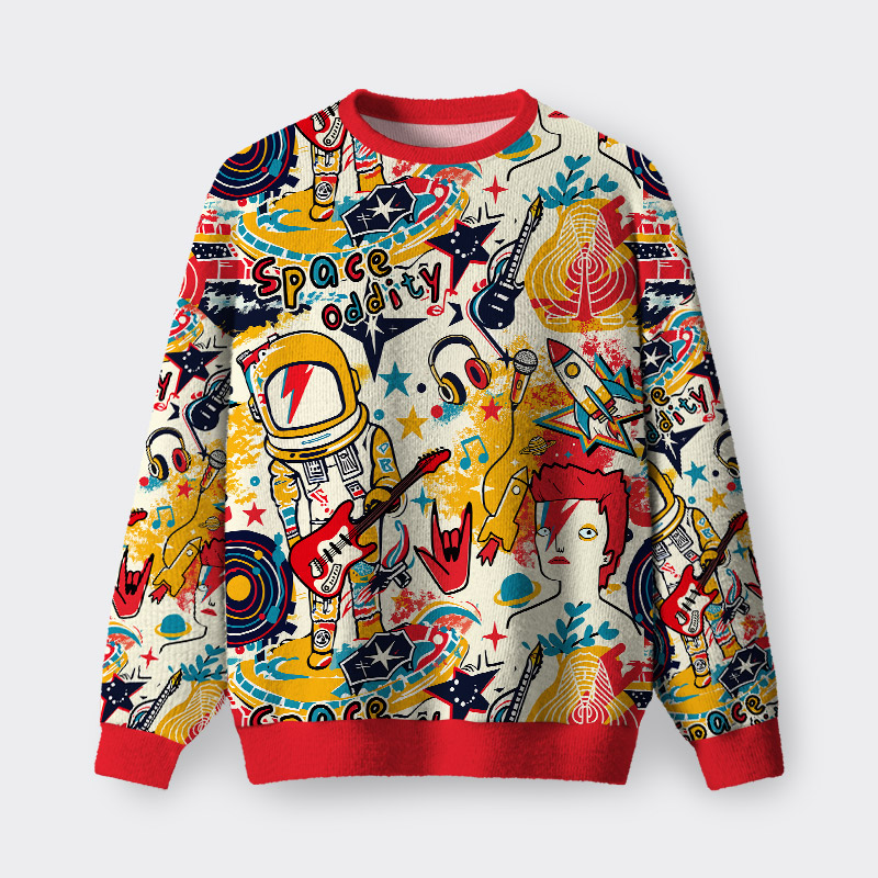 Space Oddity Fuzzy Fleece Sweatshirt