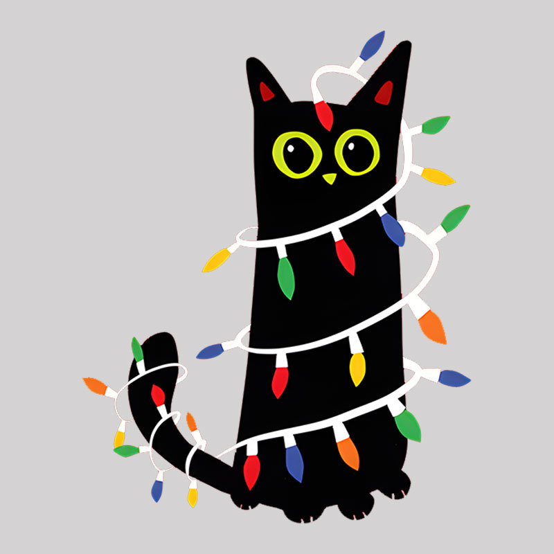 Festive Feline Geek T-Shirt