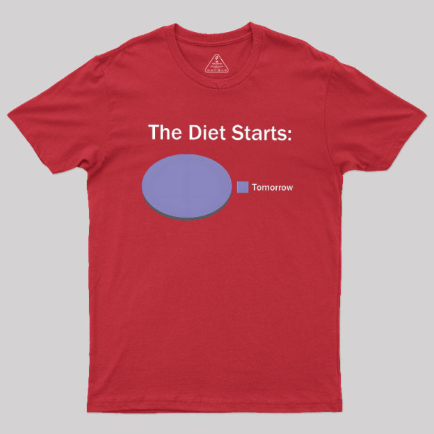 The Diet Starts Tomorrow Geek T-Shirt