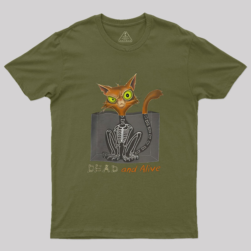 Schrodinger Cat Dead and Alive Geek T-Shirt