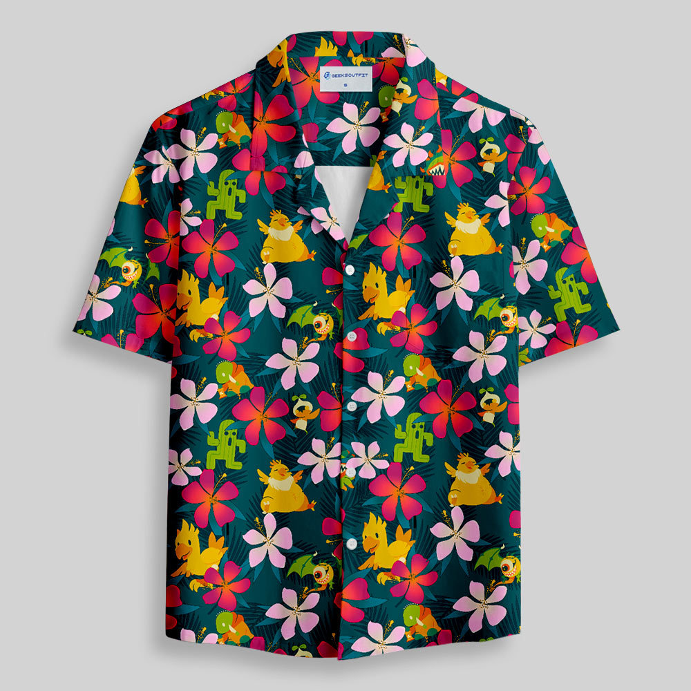Summoned Beast Hawaii Button Up Pocket Shirt