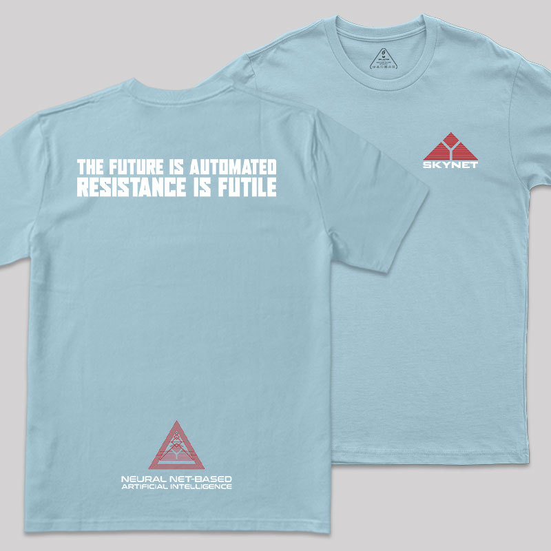 Skynet Front And Back Printing Geek T-Shirt