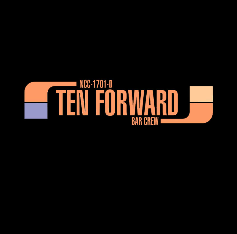 Ten Forward Bar Crew NCC 1701-D Geek T-Shirt
