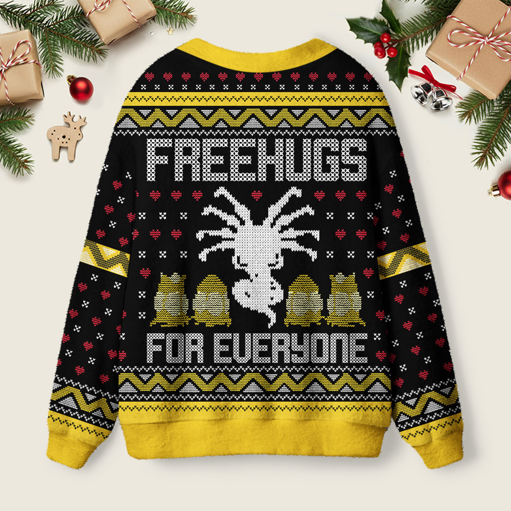Free Hugs For Everyone Geek Ugly Cardigan Sweaters