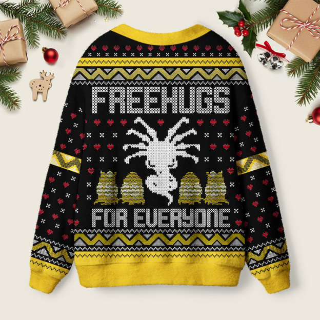 Free Hugs For Everyone Geek Ugly Cardigan Sweaters