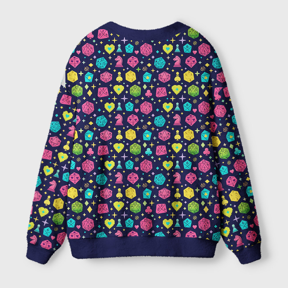 Mystic Dice Glow Geek Ugly Cardigan Sweaters
