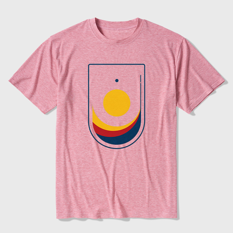 Retro Astronaut Patch Print Ultra Soft Heather Tees