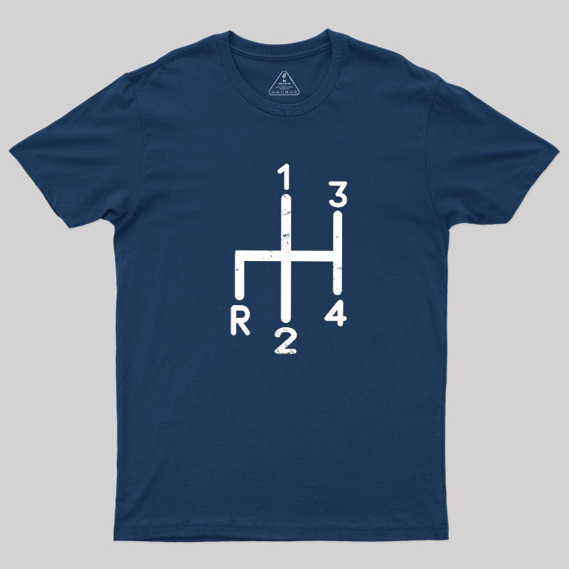 Classic Car Gearstick Geek T-Shirt