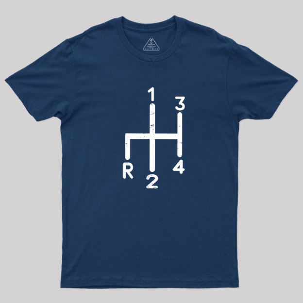 Classic Car Gearstick Geek T-Shirt