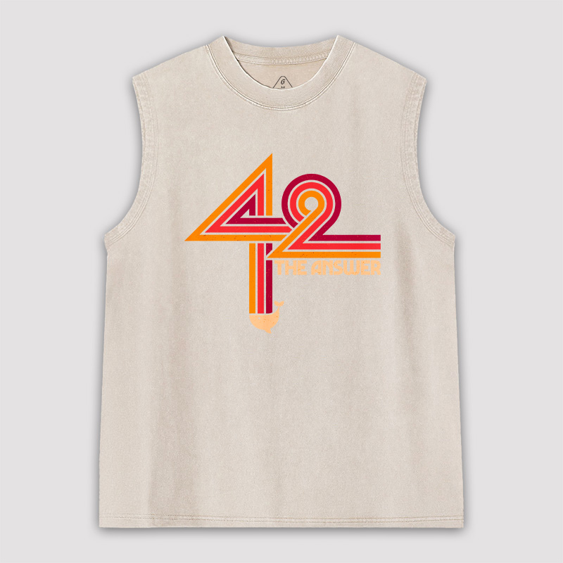 42 The Ultimate Answer Unisex Washed Tank