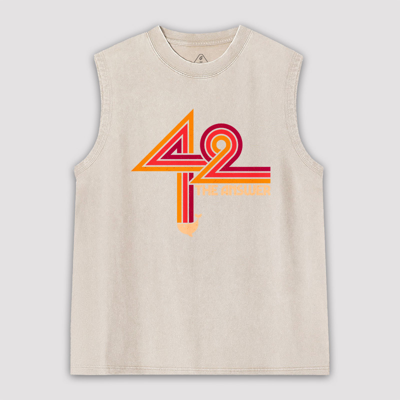 42 The Ultimate Answer Unisex Washed Tank