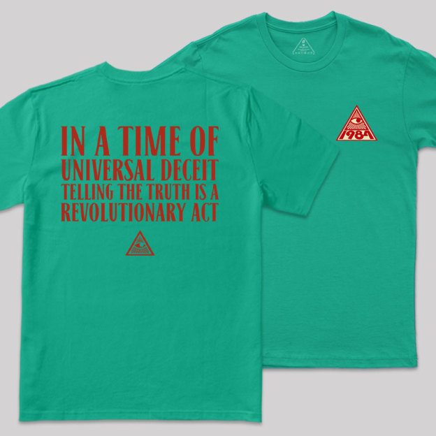 A Revolutionary Act Front and Back Printing Geek T-Shirt