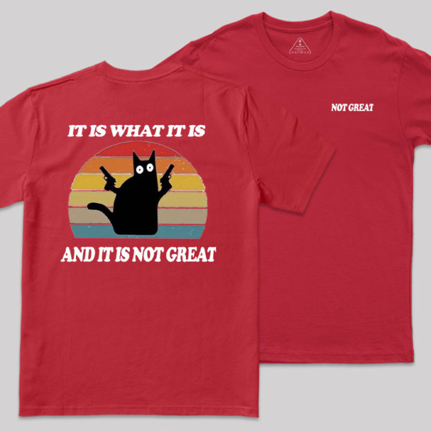 Not Great Front and Back Printed Geek T-Shirt