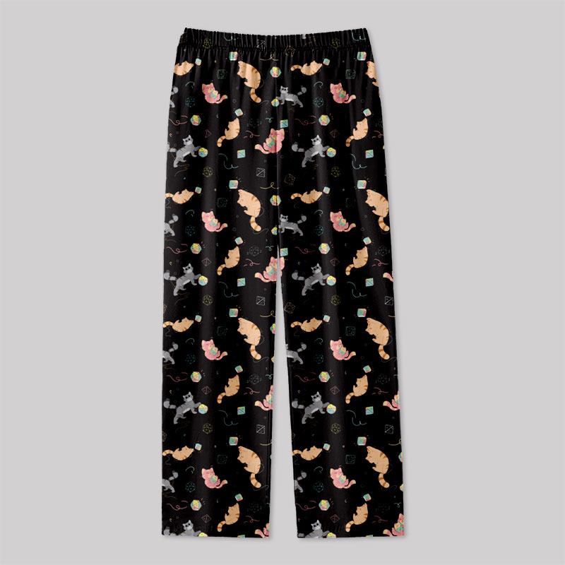 DND Dice Cat Geek Loungewear Pants
