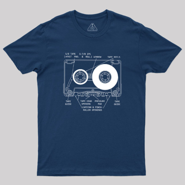 Anatomy of a Cassette Tape Geek T-Shirt