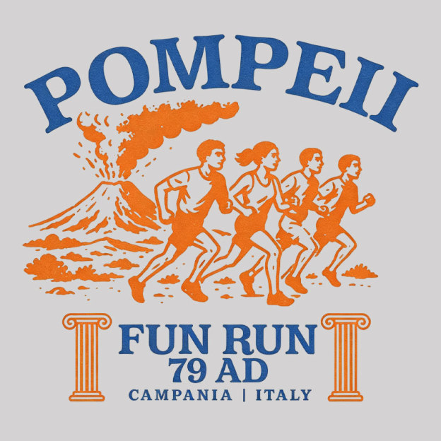 Pompeii Fun Run 79 AD Geek T-Shirt