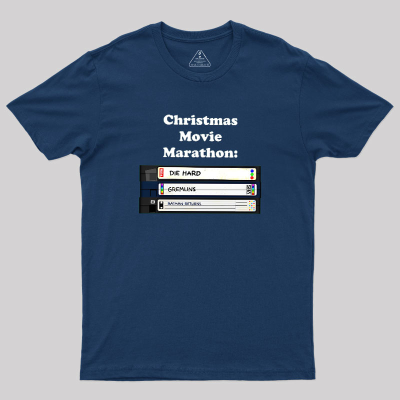 Christmas Movie Marathon Geek T-Shirt
