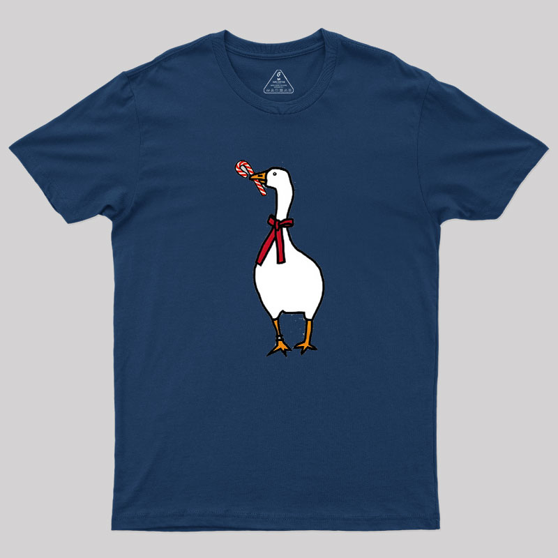 Silly Goose with Candy Cane Geek T-Shirt