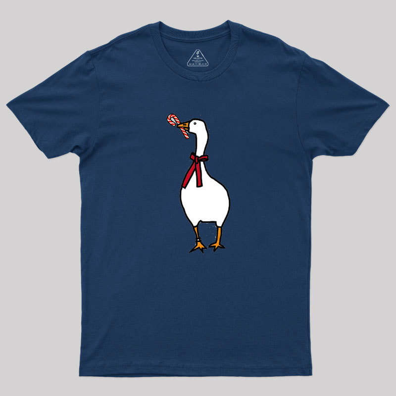 Silly Goose with Candy Cane Geek T-Shirt