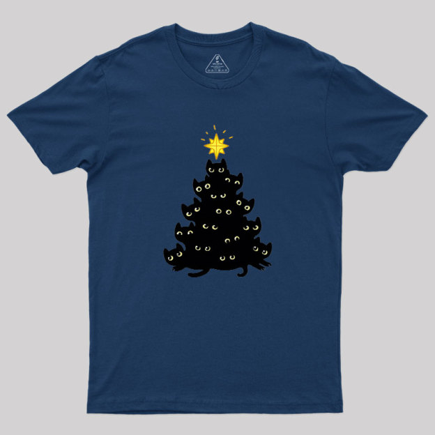 Meowy Christmas Geek T-Shirt