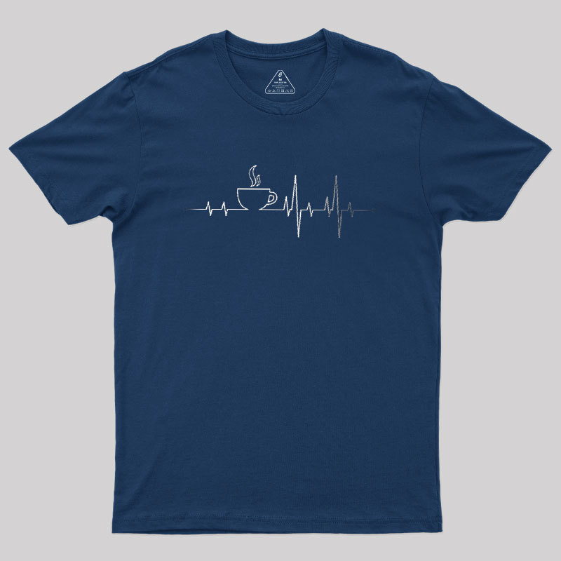 Coffee Heartbeat Geek T-Shirt