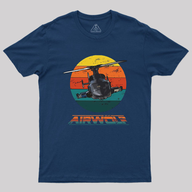 Airwolf Sunset 1980s Retro Geek T-Shirt