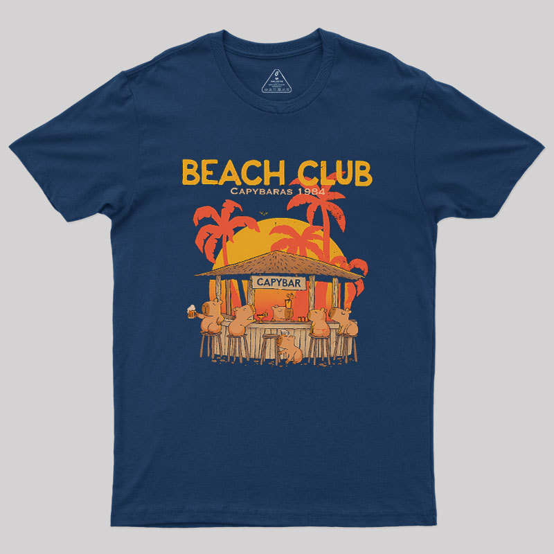 Capybara Beach Club Geek T-Shirt