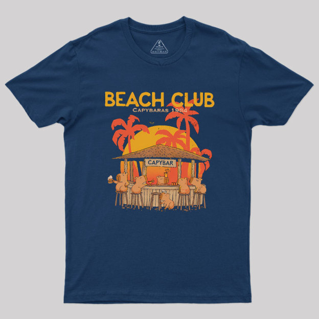 Capybara Beach Club Geek T-Shirt