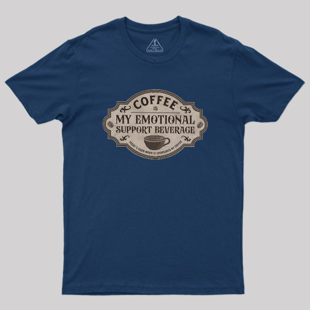 My Emotional Support Beverage Remix Geek T-Shirt