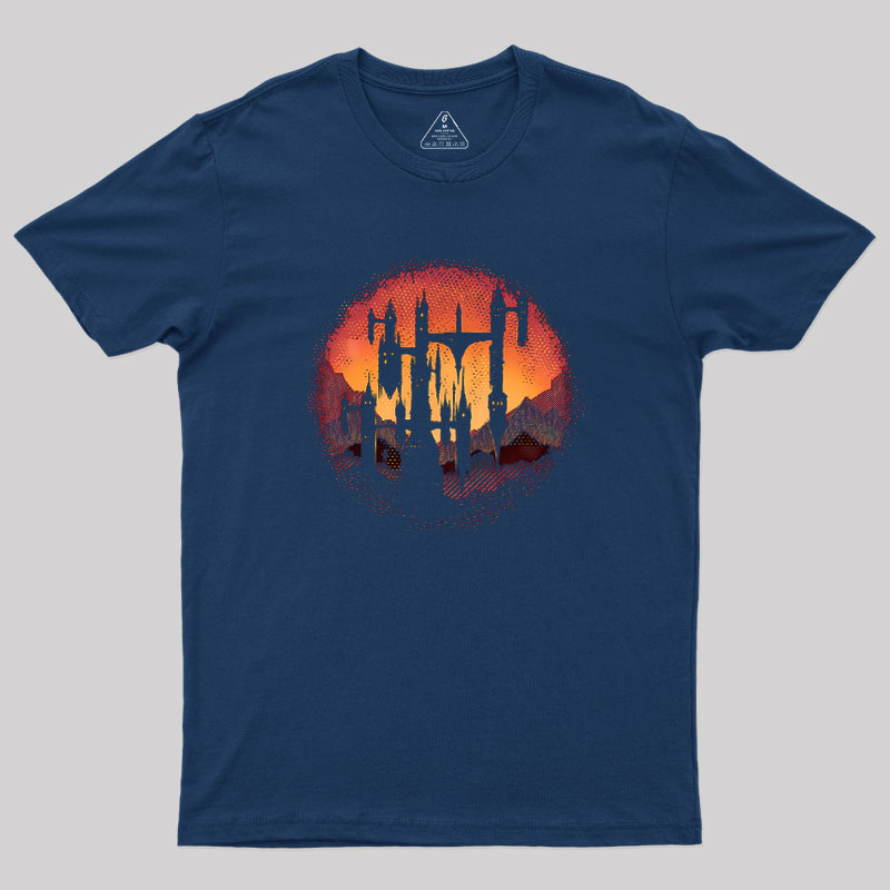 Castle Sunset Geek T-Shirt