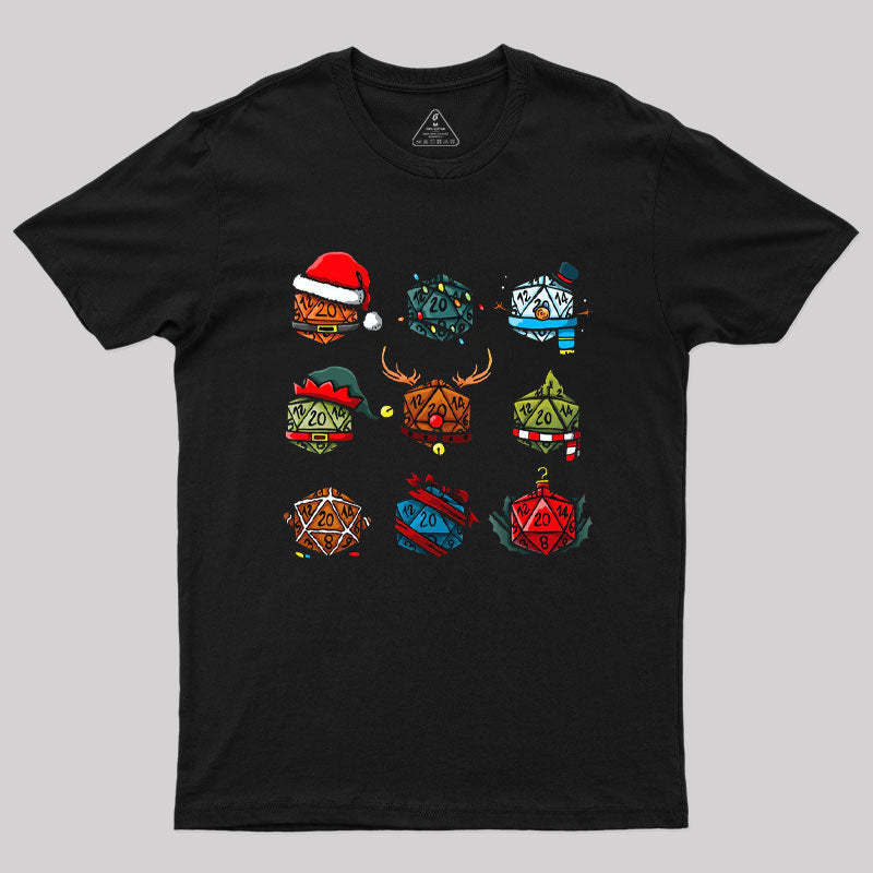 Geeksoutfit Christmas Dice T-Shirt for Sale
