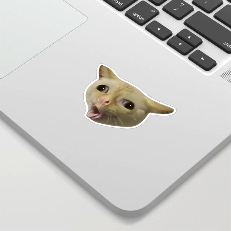 Vomiting Cat Funny Geek Sticker