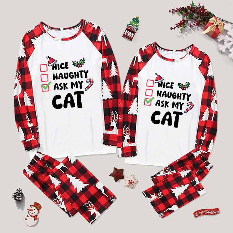 Ask My Cat Couple Pajama Set