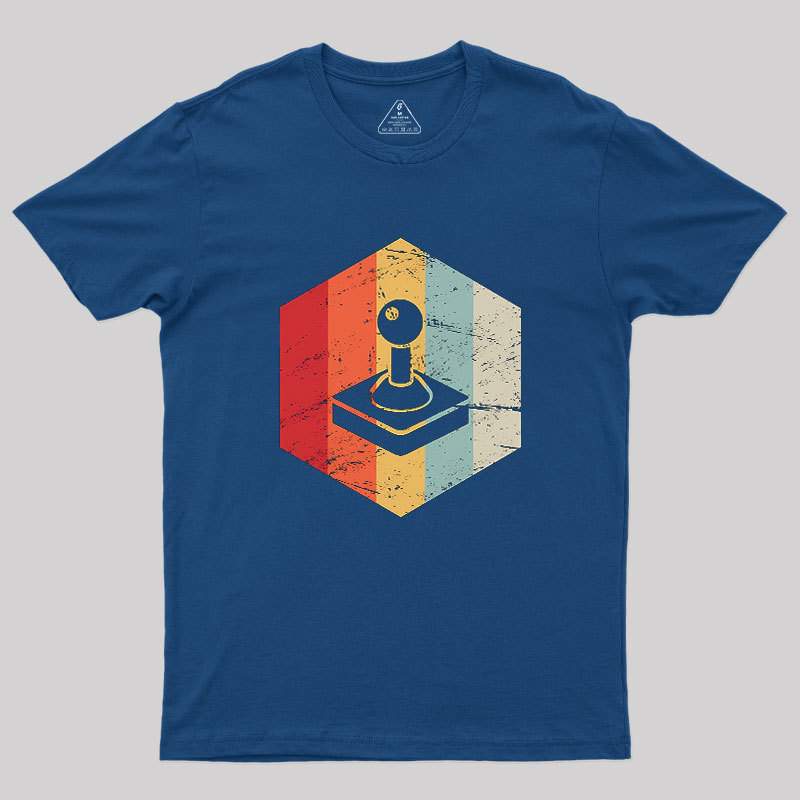 Vintage Arcade Joystick Icon Geek T-Shirt
