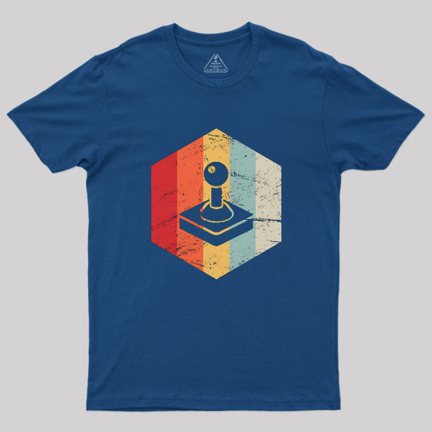 Vintage Arcade Joystick Icon Geek T-Shirt