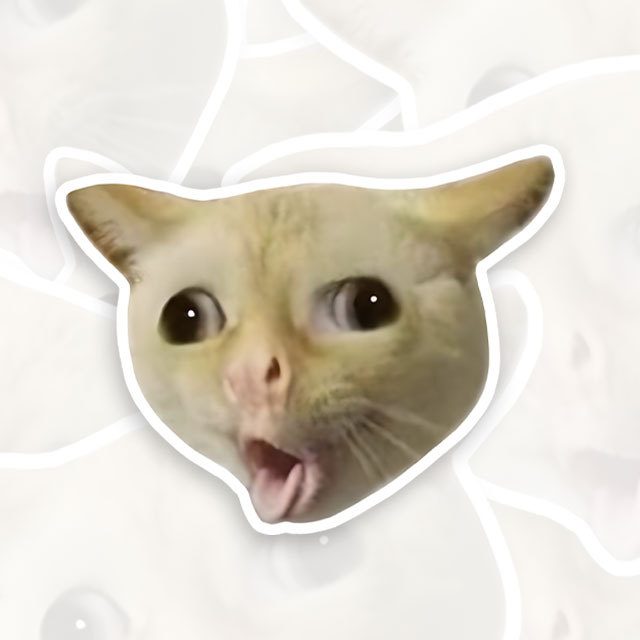 Vomiting Cat Geek Sticker for Sale online