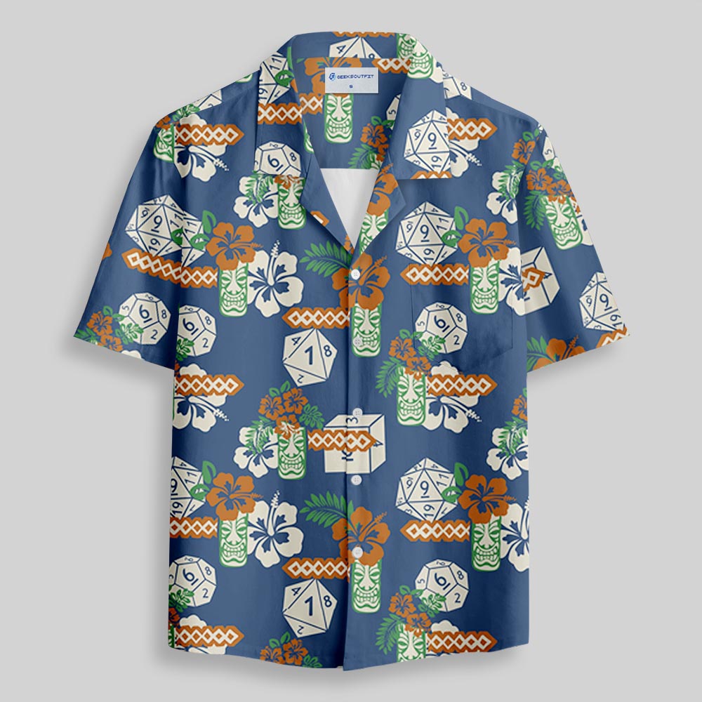 Dice & Tropics Hawaii Button Up Pocket Shirt