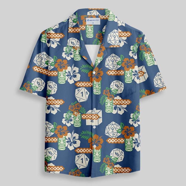 Dice & Tropics Hawaii Button Up Pocket Shirt