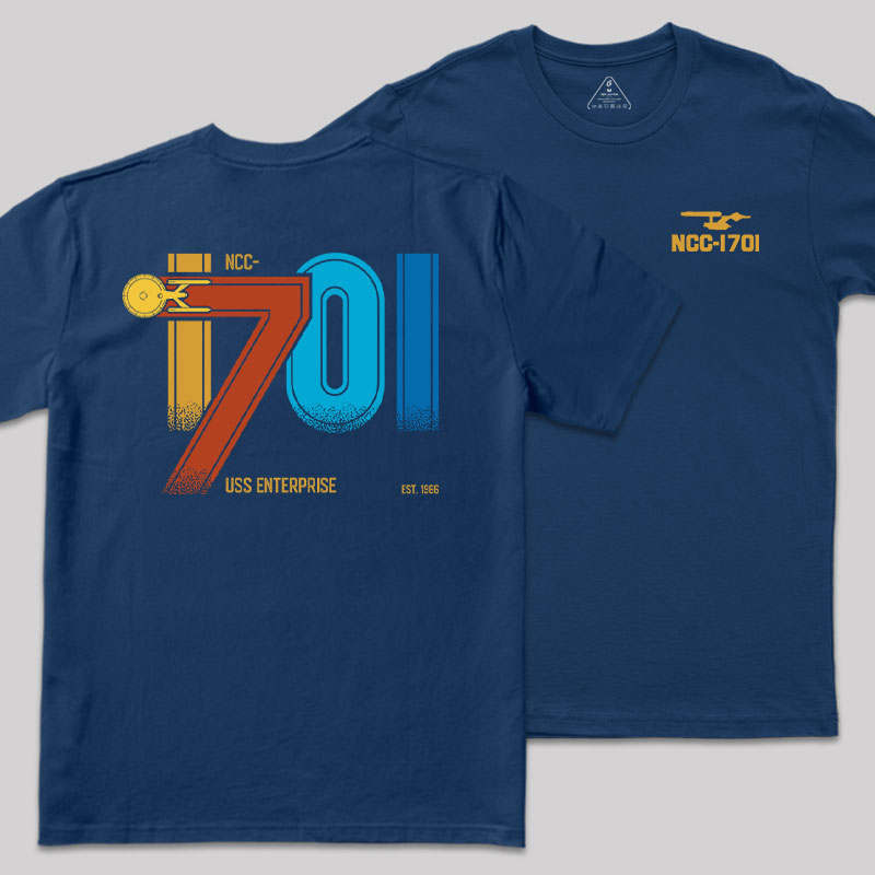 NCC-1701 Front and Back Printed Geek T-Shirt