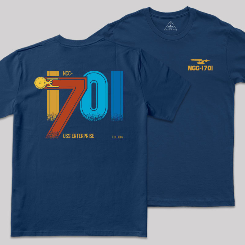 NCC-1701 Front and Back Printed Geek T-Shirt