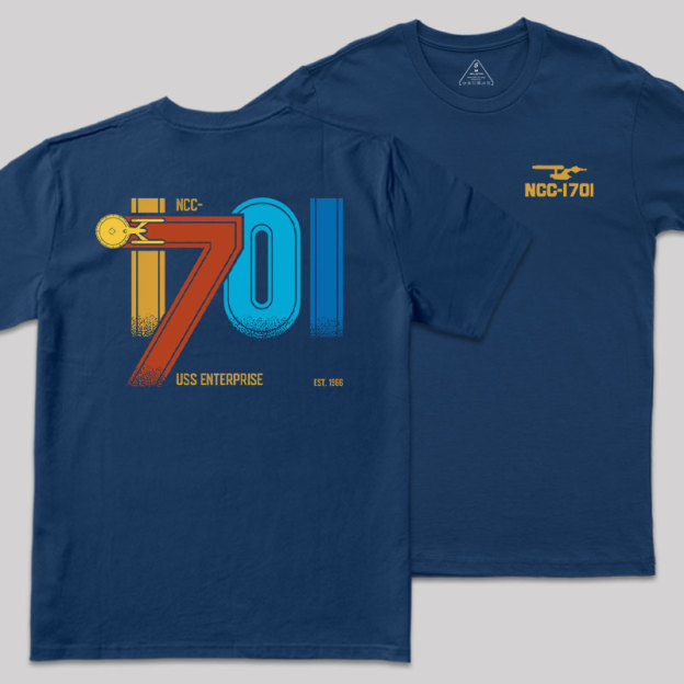 NCC-1701 Front and Back Printed Geek T-Shirt