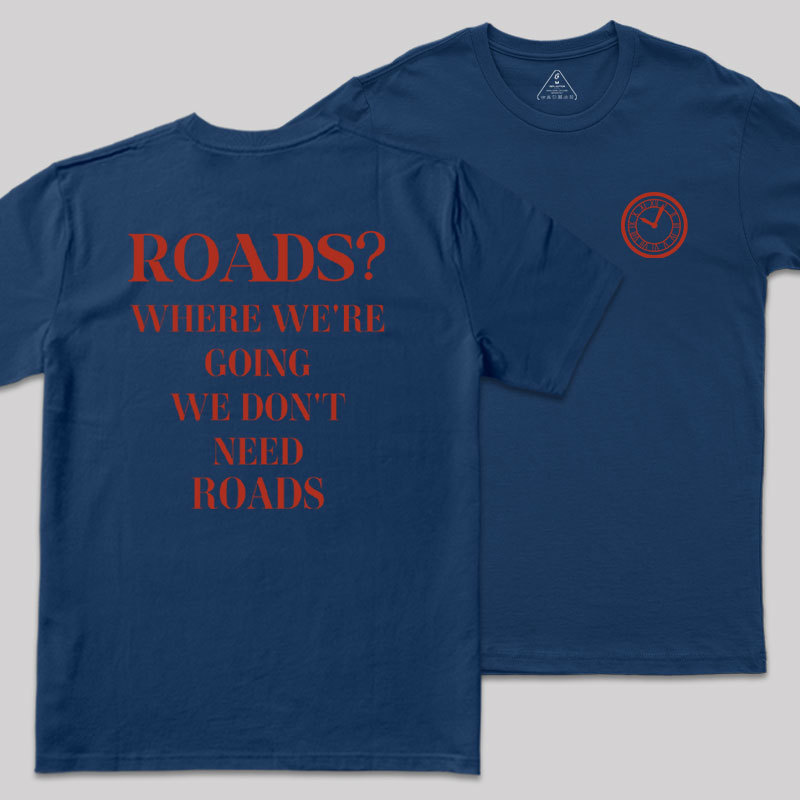 Roads Front and Back Printed Geek T-Shirt