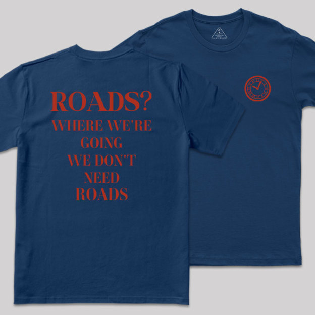 Roads Front and Back Printed Geek T-Shirt