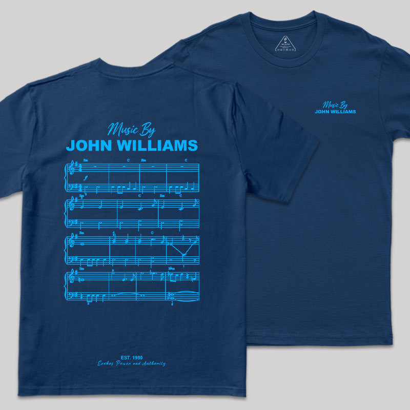 Music by John Williams Front and Back Printing Geek T-Shirt