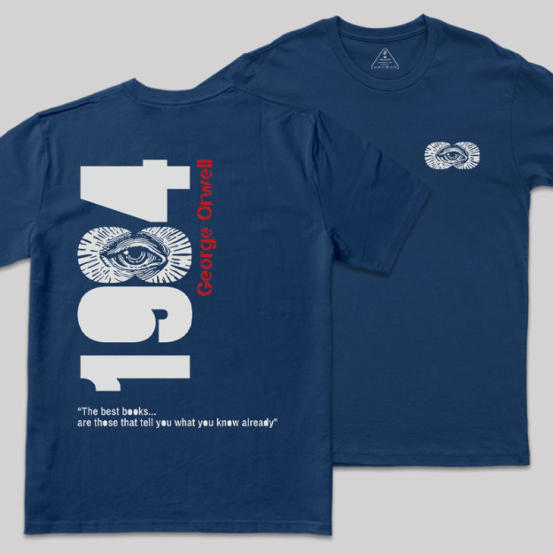 1984 Waching You Front and Back Printed Geek T-Shirt