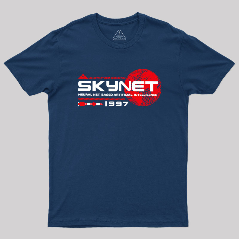 Skynet Globe Lts Worn Geek T-Shirt