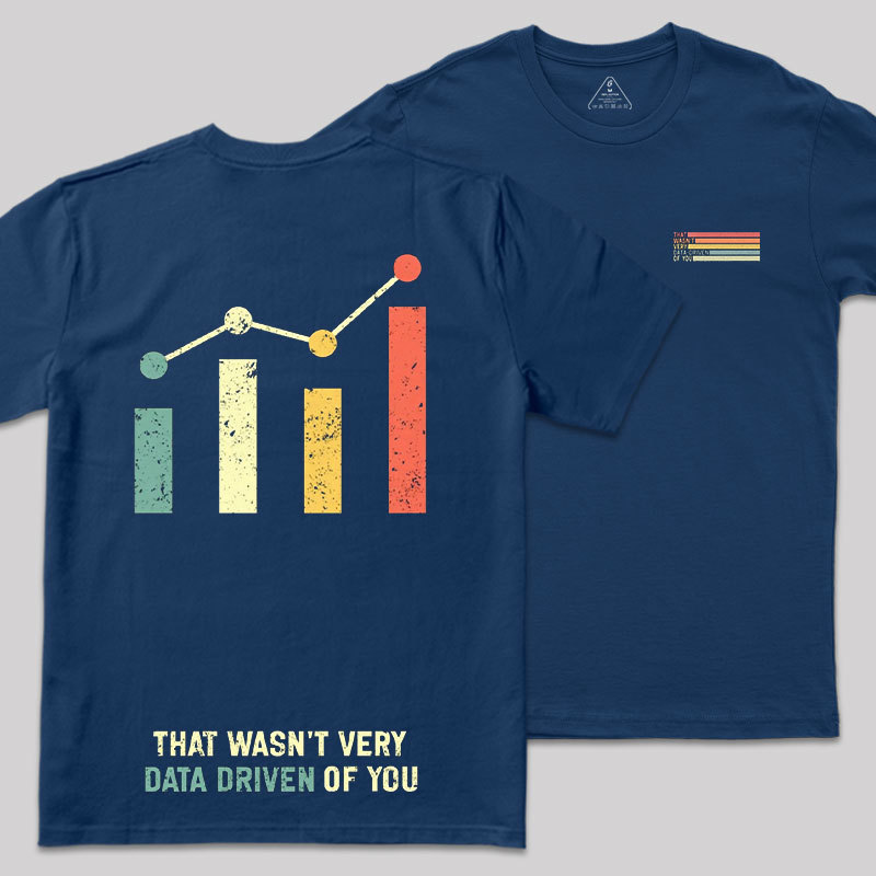 Data-Driven Front and Back Printed Geek T-Shirt