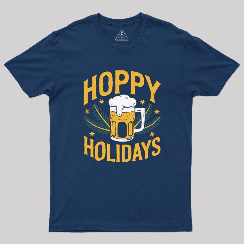 Hoppy Holidays Funny Santa Claus Beer Geek T-Shirt