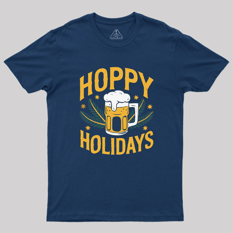 Hoppy Holidays Funny Santa Claus Beer Geek T-Shirt